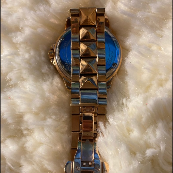 Vince Camuto Genuine Crystal Accented Gold Watch - Picture 7 of 8